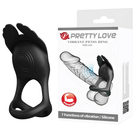 Vibrant Penis Ring - Silas (Black)-BI-210318