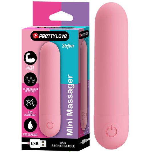 Stefan - Rechargeable Mini Massager (Pink)-BI-300085-3