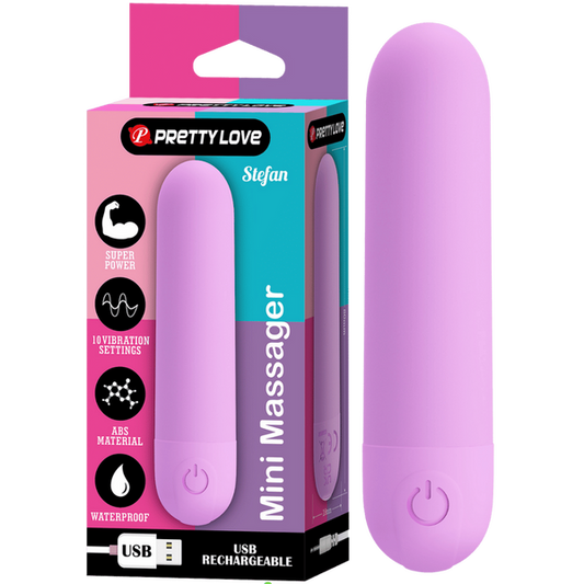 Stefan - Rechargeable Mini Massager (Purple)-BI-300085