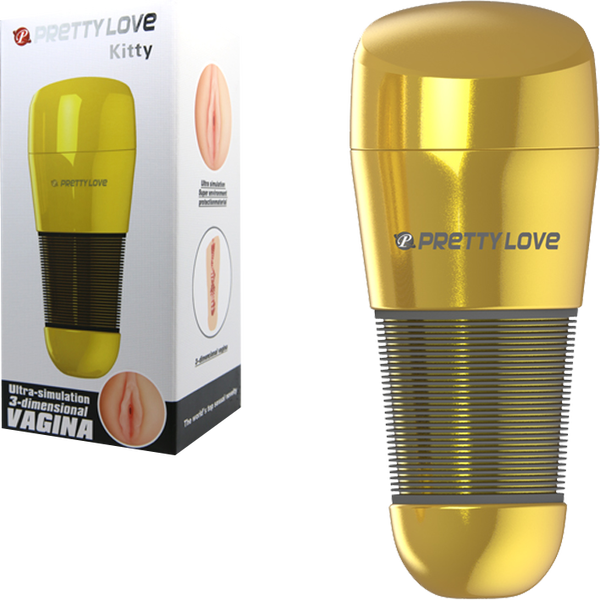 Kitty Vagina Masturbator (Gold)-BM-00900T49NNJ