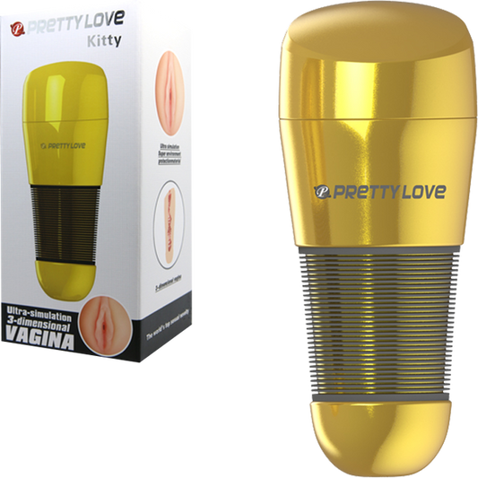 Kitty Vagina Masturbator (Gold)-BM-00900T49NNJ