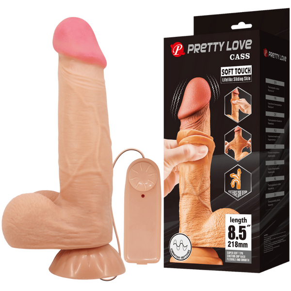 Sliding Skin Series Vibrating 8.5" (Flesh)-BW-008105ZRG