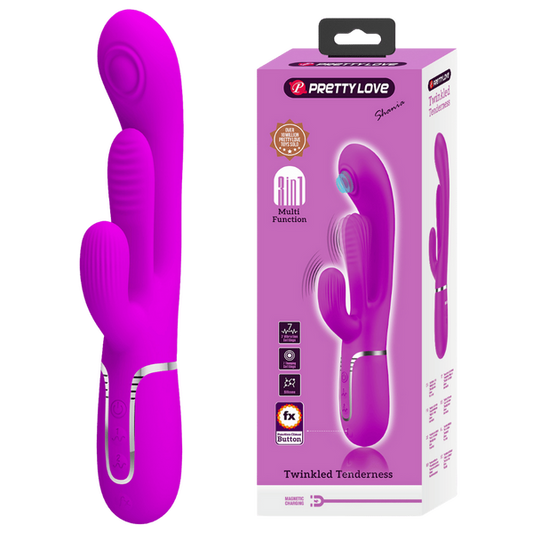 Shania - 4in1 Multi-function Vibrator (Pink)-BW-500041