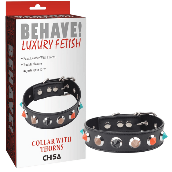 Collar with Thorns (Black)-CN-632172462