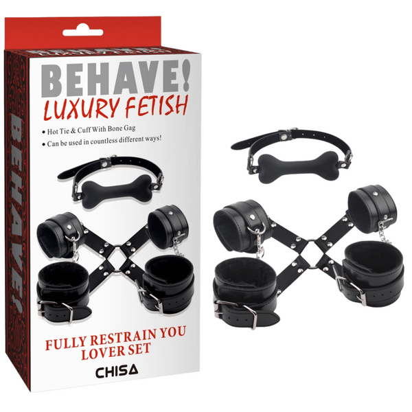 Fully Restrain You Lover Set (Black)-CN-632182242