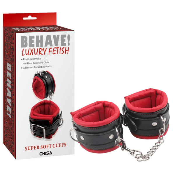 Super Soft Ankle Cuffs (Red/Black)-CN-632196375