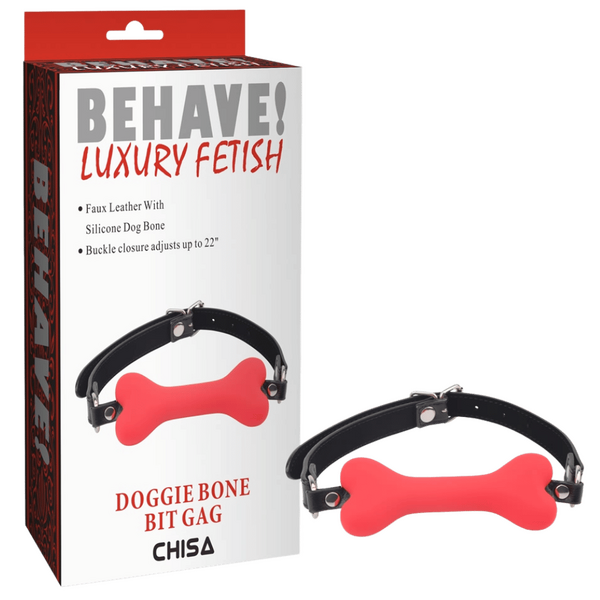 Doggie Bone Bit Gag (Red)-CN-634132365