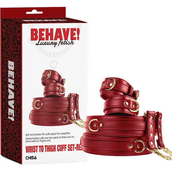 Wrist to Thigh Cuff Set (Red)-CN-889273215