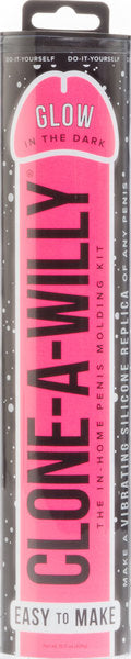 Clone-A-Willie Vibrator (Glow In The Dark) (Pink)-EL-CW-GL-PK