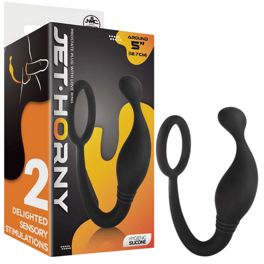 Prostate Plug with Love Ring (Black)-F06R027A00-010