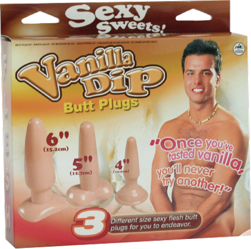 Vanilla Dip Butt Plugs (Flesh)-F2K1540-1-000