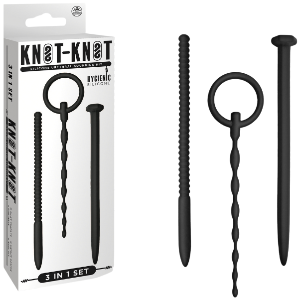 Silicone Urethal Sounding Kit - Nail (Black)-FKQ035A000-010