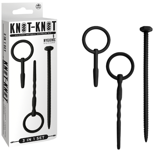 Silicone Urethal Sounding Kit - Screw (Black)-FKQ036A000-010