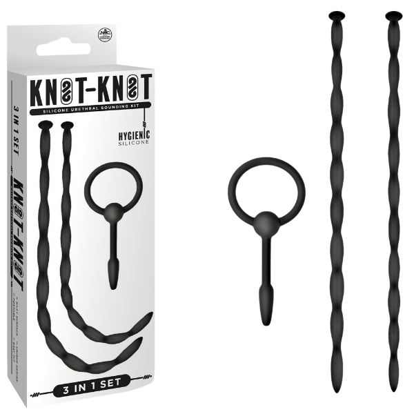Silicone Urethal Sounding Kit - Twist (Black)-FKQ037A000-010