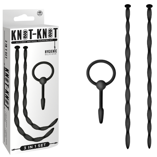 Silicone Urethal Sounding Kit - Twist (Black)-FKQ037A000-010