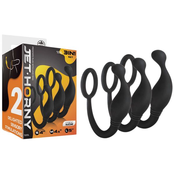 Prostate Plug with Love Ring (3 PCS Set)-FKR013A000-010