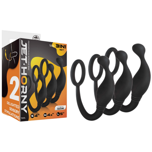 Prostate Plug with Love Ring (3 PCS Set)-FKR013A000-010