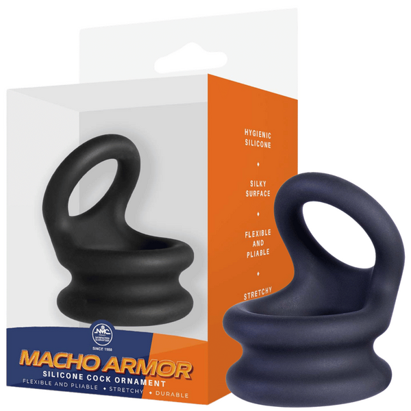 Silicone Cock Ornament - Large (Black)-FNR007A000-010
