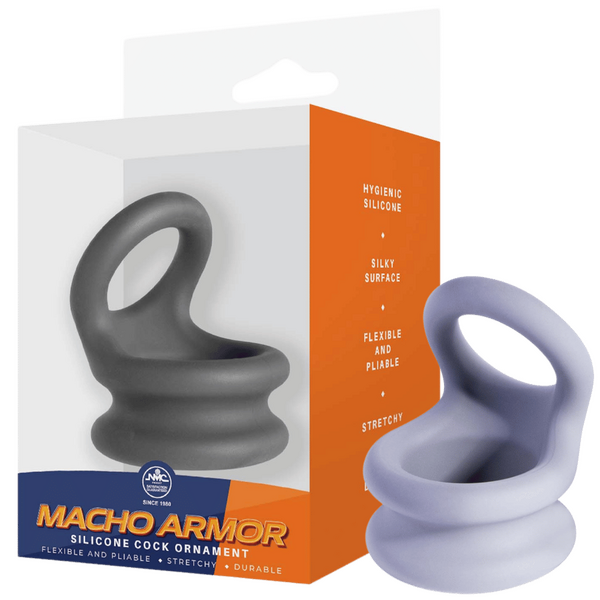 Silicone Cock Ornament - Large (Grey)-FNR007A000-020