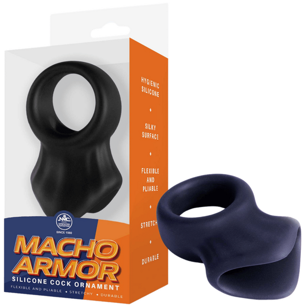 Silicone Cock & Ball Ornament - (Black)-FNR009A000-010