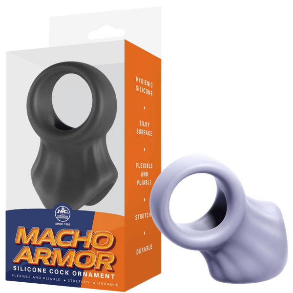 Silicone Cock & Ball Ornament - (Grey)-FNR009A000-020