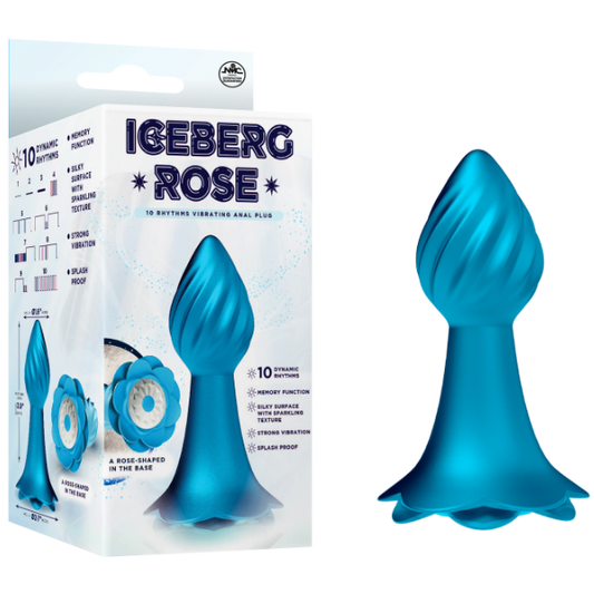 10 Rhythms Vibrating Anal Plug (Blue)-FPBQ063A00-204