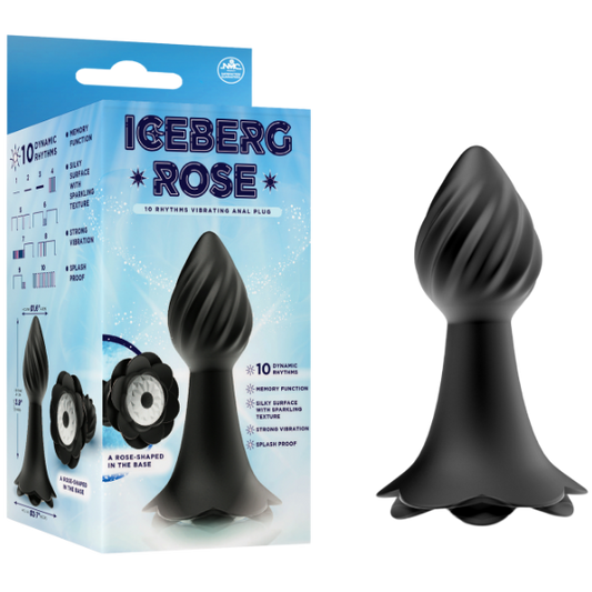 10 Rhythms Vibrating Anal Plug (Black)-FPBQ063A00-207