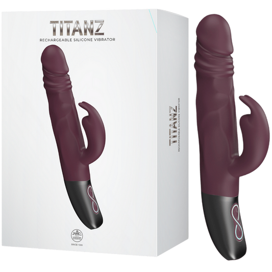 Rotating Rabbit Rechargeable Silicone Vibrator (Rubine Red)-FPBR005A00-028