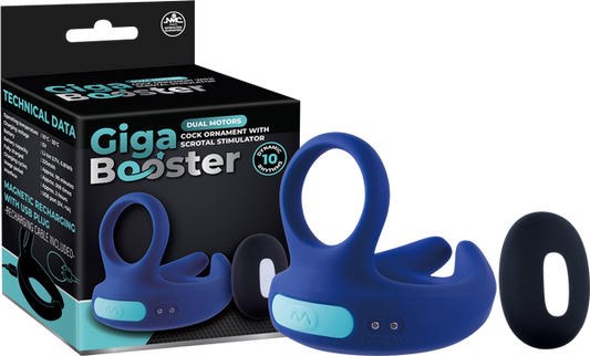 Dual Motor Cock Ornament with Scrotal Stimulator (Blue)-FVRQ022A00-024