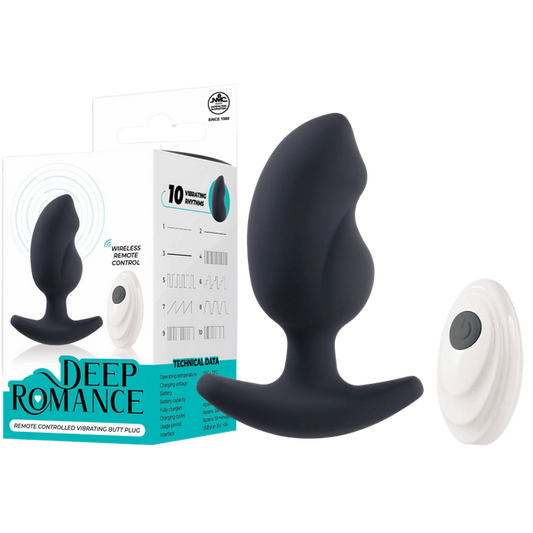 Remote Controlled Vibrating Butt Plug (Black)-FVRR010A00-010