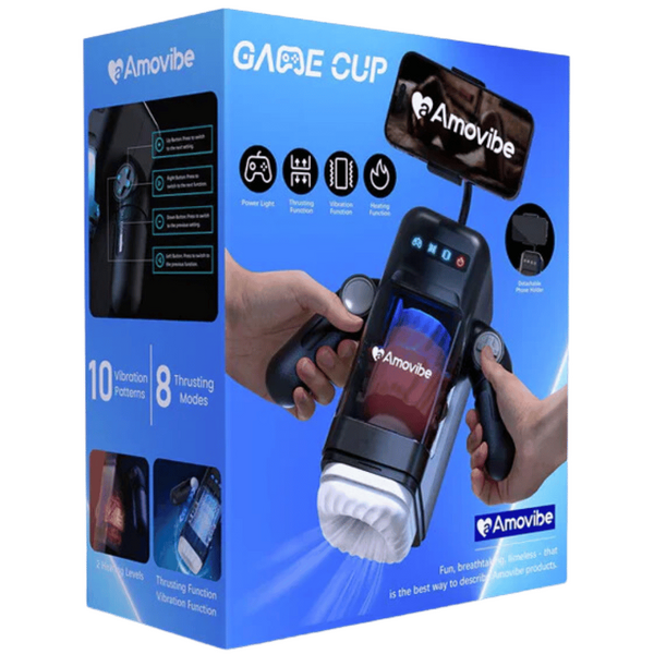 Game Cup - Thrusting Male Masturbator (Black)-JE-F016