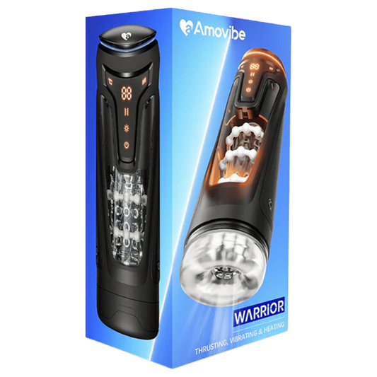 Warrior - Thrusting Male Masturbator (Black)-JE-F019