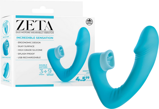 Dual Motor Wearable Vibrator (Blue)-KPBQ031A00-024