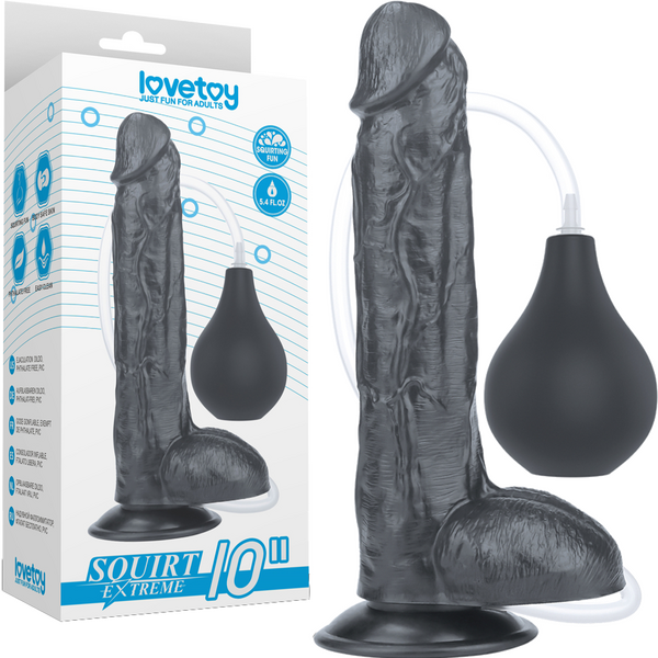10 Squirt Extreme Dildo (Black)-LV116025