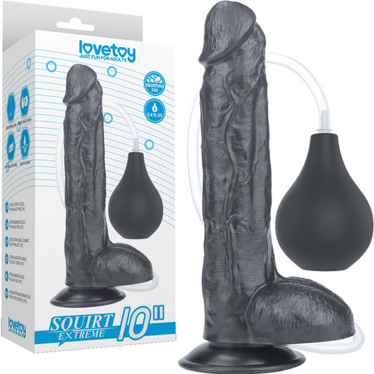10 Squirt Extreme Dildo (Black)-LV116025
