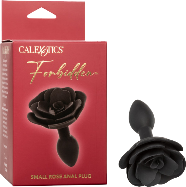 Small Rose Anal Plug (Black)-SE-2653-10-3