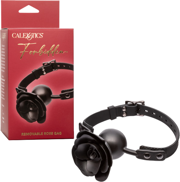 Removable Rose Gag (Black)-SE-2653-20-3